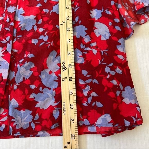 Alexis 100% Silk Floral Danijela Ruffled Blouse Top SZ Medium - Picture 14 of 14